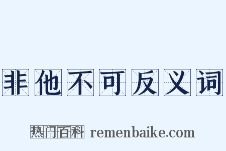 非他不可反义词是什么意思的图片